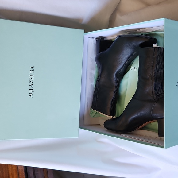 Aquazzura Saint Honore Bootie 50 Napa Leather - Picture 1 of 16